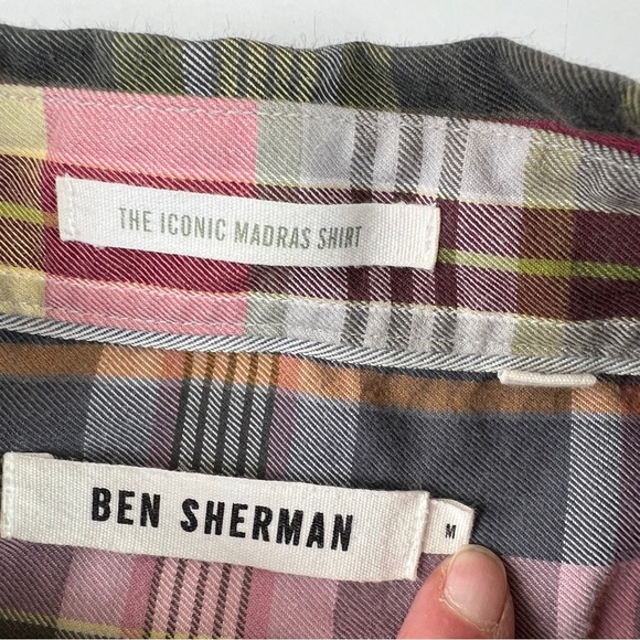 Men's Ben Sherman Large Check Casual Button Up Shirt - Picture 5 of 9